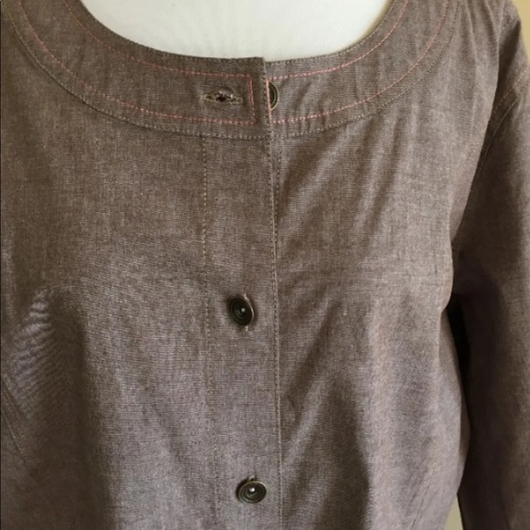 Denim & Company Clothing Tops Blouse Jean Jacket Blazer Plus Size 2X - Picture 2 of 6